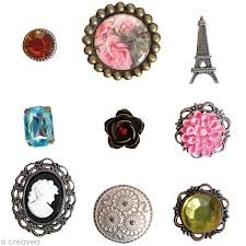 Attaches parisiennes - Boutons - Rose - Oldies