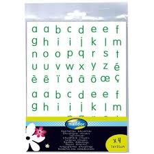 Pack of 4 sheets alphabet script letters