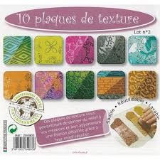 10 Plaques de textures pour pâte polymere 20 x 13 cm - FIMO
