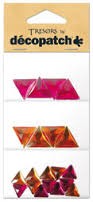 DECOPATCH - Set de 20 triangles rose/orange - Set of 20 Triangular Tresors accessories