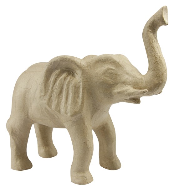 ELEPHANT papier mache H 28cm, 30x12x28 .cm