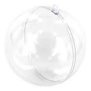 Boule en plastique transparent 16 cm