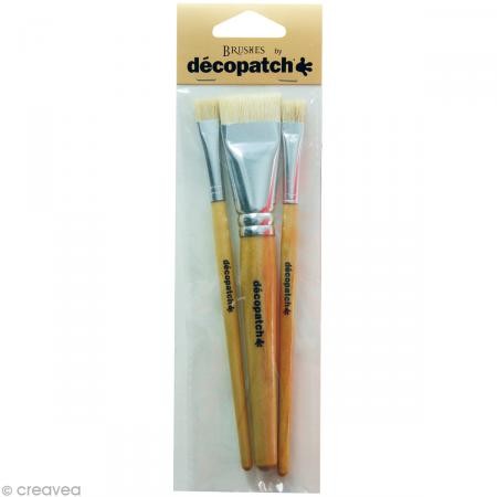 SET 3 PINCEAUX SOIE - PACK OF 3 NYLON BRUSHES