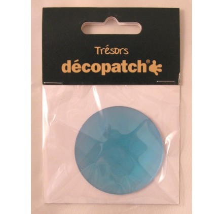 Cabochon 'Decopatch' Bleu 4.5 cm