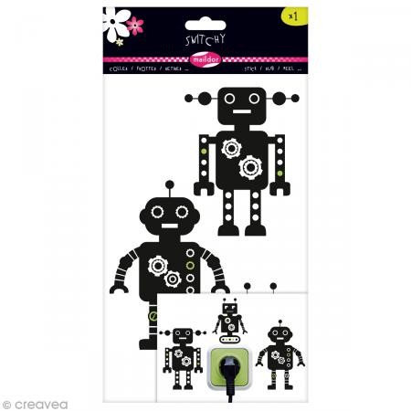 Sticker transfert mural Switchy Robots