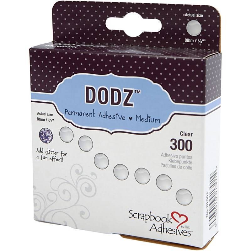 boite 300 pastilles adhesives permanentes medium 8mm 3/8 - permanent adhesive