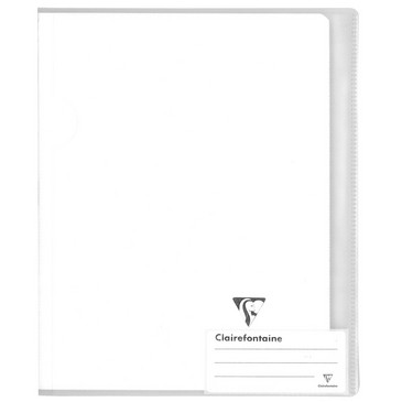 Cahier + protege cahier transparent 17x22 seyes Koverbook - Transparent