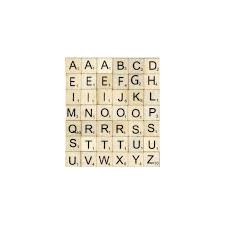 Lettres en bois 'Artémio' Scrabble