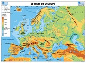 Carte Europe Relief / Politique