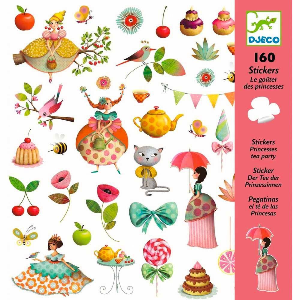 160 stickers - Le gouter des princesses  Princess tea party