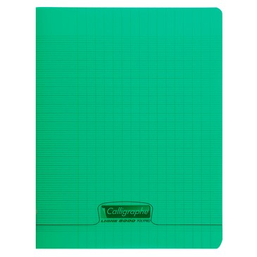 Cahier 24x32 48 pages seyes couverture PP vert - Notebook 24x32 polypro cover greem
