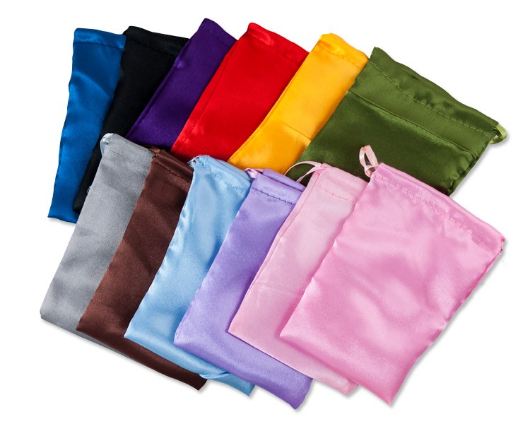 petit sac en satin - satin pouch small size assorted colors