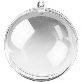 Plastic ball 8cm transparent - boule transparente