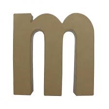 Lettre fantaisie «M» - papier mâché - 30cm