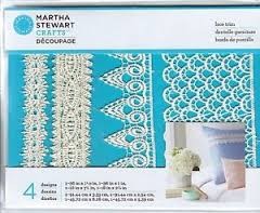 Martha Stewart Crafts Decoupage Lace Trim Off White Ecru 4 Pieces