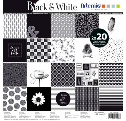 Assortiment 30x30 - Black & White Qté 40