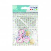 Boutons bois - Scandisweet - 12 pcs - Boutons fantaisies