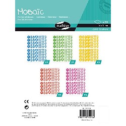 Mosaiques, Pierres precieuses (2200 stickers) - 20 feuilles - pour classe
