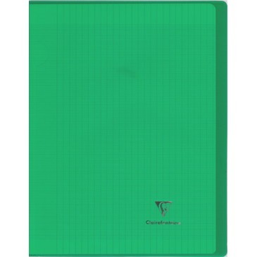 Kover Book piqué polypro transparent 24x32 96p séyès - Vert
