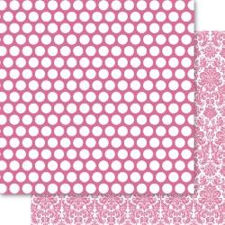 Bella! Fusion Double-Sided Cardstock 12"X12" pink spotted