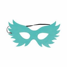 Masque en feutrine Oiseau turquoise
