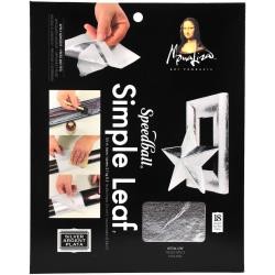 Mona Lisa Simple Leaf Metal Sheets 5.5"X5.5" 18/Pkg - Silver
