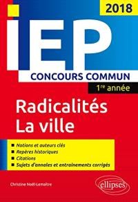 CONCOURS COMMUN IEP 2018 - Radicalités, la ville : IEP concours commun 1re année 2018