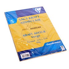 Paquet 5 enveloppes Adhéclair 229x324 Kraft Adour 90g A4