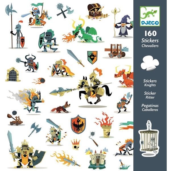 pochette 160 stickers Chevaliers 4-8 ans 22x23cm