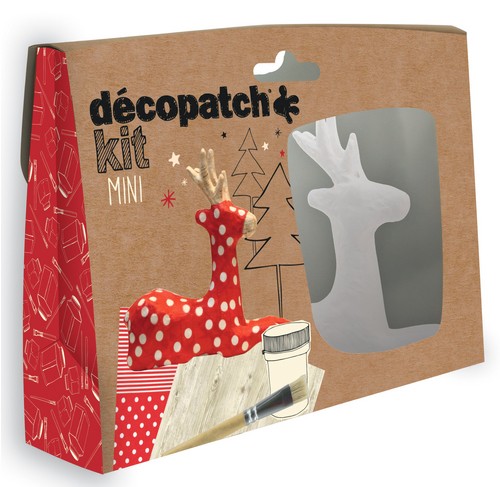 mini kit Renne en papier mache Decopatch