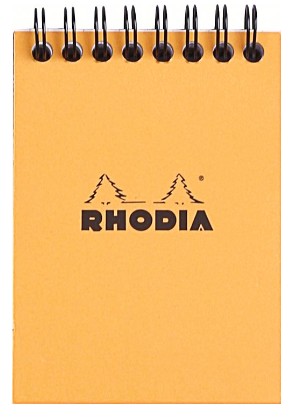 Bloc RI Rhodia Classic ORANGE 7,5x10,5cm 5x5 80F microperforées 80g N.11