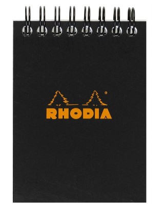 Bloc RI Rhodia Classic NOIR 7,5x10,5cm 5x5 80F microperforées 80g N.11