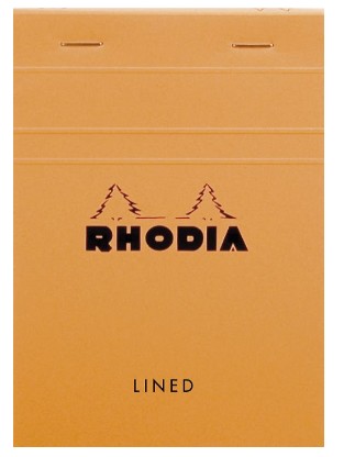 Bloc agrafé Rhodia ORANGE N°13 10,5x14,8cm 80F ligné 80g