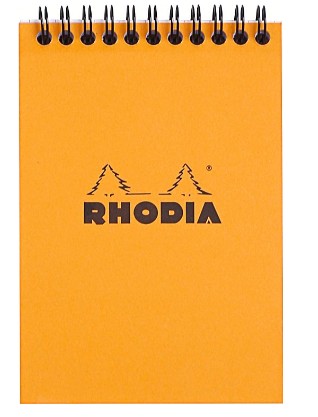 Bloc RI Rhodia Classic ORANGE 10,5x14,8cm 5x5 80F microperforées 80g