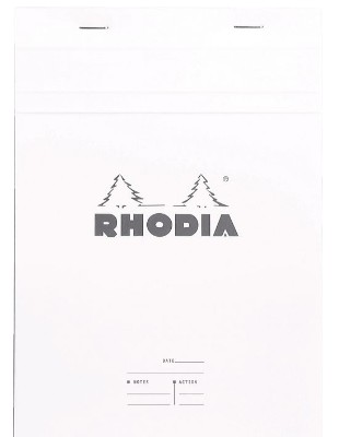 Meeting Pad agrafé Rhodia N°16 A5 80F pré-imprimés détachables papier 80g