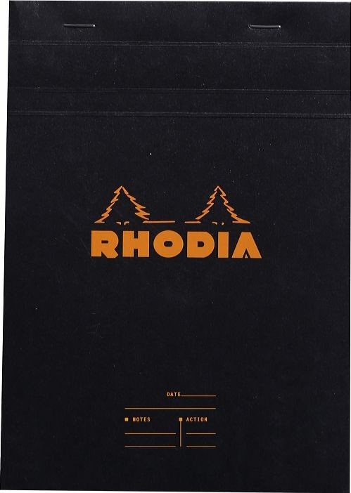 Meeting Pad agrafé Rhodia N°16 A5 80F pré-imprimés détachables papier 80g