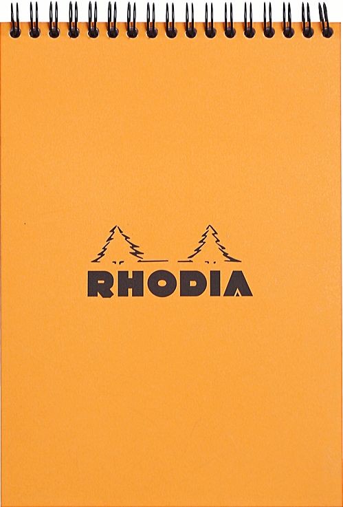 Bloc RI Rhodia Classic ORANGE 14,8x21cm ligné 80F microperforées 80g