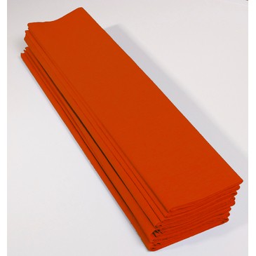 CLAIREFONTAINE Paquet de 10 feuilles crépon M40 2x0.50m Orange