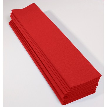 CLAIREFONTAINE Paquet de 10 feuilles crépon M40 2x0.50m Red