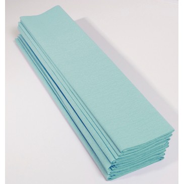 CLAIREFONTAINE Paquet de 10 feuilles crépon M40 2x0.50m Turquoise Bleu