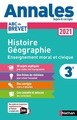 ANNALES BREVET 2021 HISTOIRE GEOGRAPHIE ENSEIGNEMENT MORAL ET CIVIQUE - CORRIGE