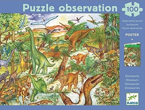 Puzzle d'observation 100 pièces -DINOSAURES