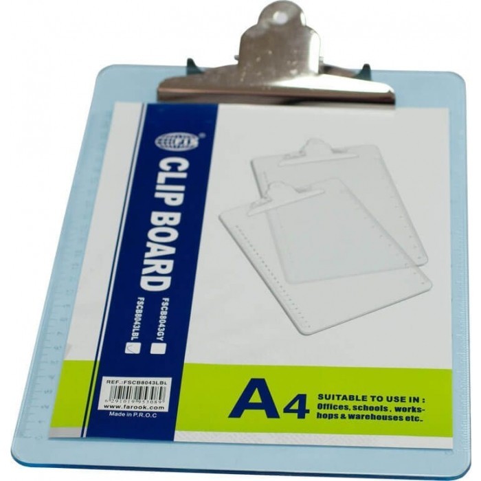 Acrylic Clip Board A4 Blue (21 x 29.70 cm)