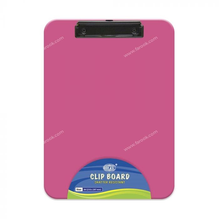 Clip Boards, A4 Size Pink