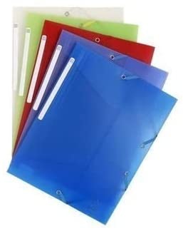 Folder 3 Flap Elastic Chroma PP A4 Ast staples