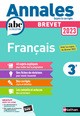 ANNALES BREVET 2023- FRANCAIS - CORRIGE