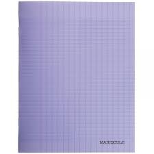 Cahier 24x32, 96 pages, séyès, 90 gr, polypro violet