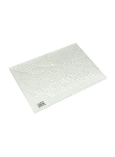 My Clear Bag Plastic A3 File Folder Clear/White