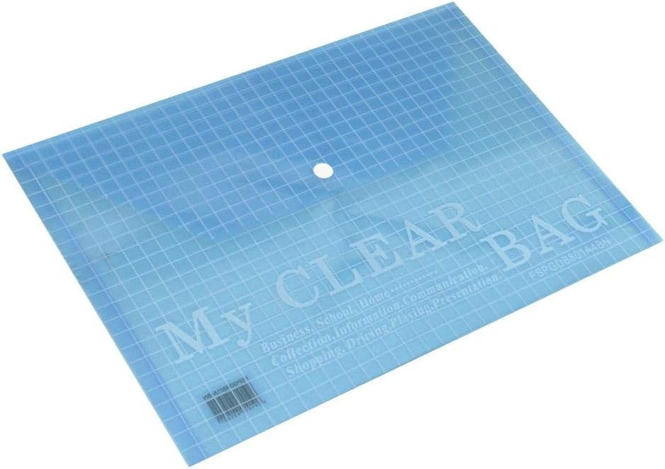 My Clear Bag Plastic A3 File Folder BLUE