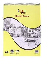 Navneet A4 Spiral Sketch Book, 20 Sheets, 120 GSM